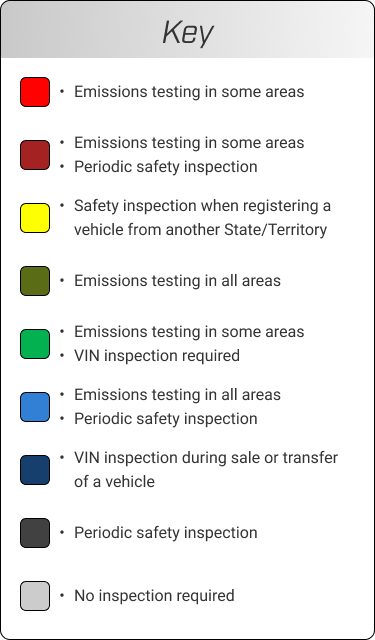 Color Key for Inspection Map
